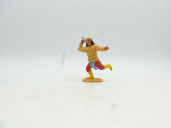 Timpo Toys Apache laufend, beige mit Tomahawk