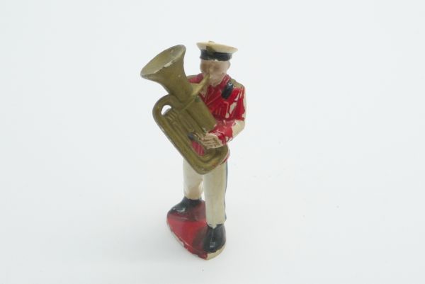 Military band, soldier with tuba (hard plastic)