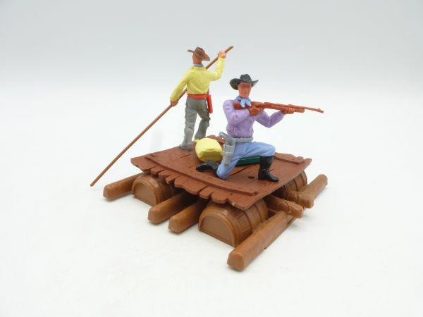 Timpo Toys Raft with 2 Cowboys
