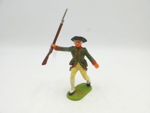 Elastolin 7 cm American Militia: Soldat mit Gewehr vorstürmend, Nr. 9143