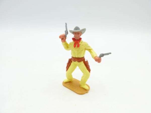 Timpo Toys Cowboy 2. Version - seltenes Unterteil (hellgelb, braunes Holster)