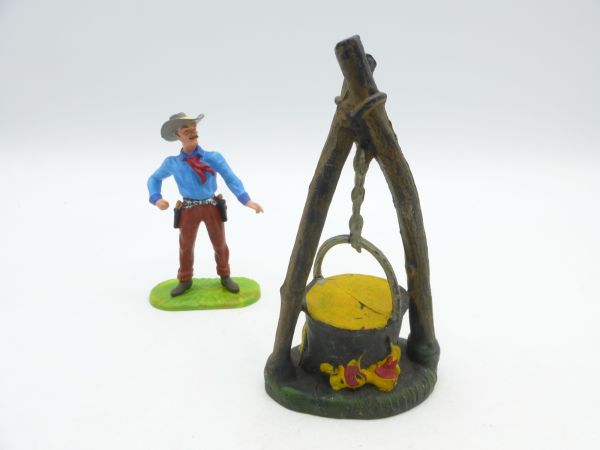 Campfire with pot (without figure!), fits well to 7 cm series