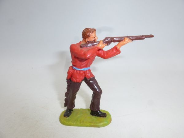 Elastolin 7 cm Cowboy (J-Figur) stehend mit Gewehr, ohne Hut, Nr. 6917