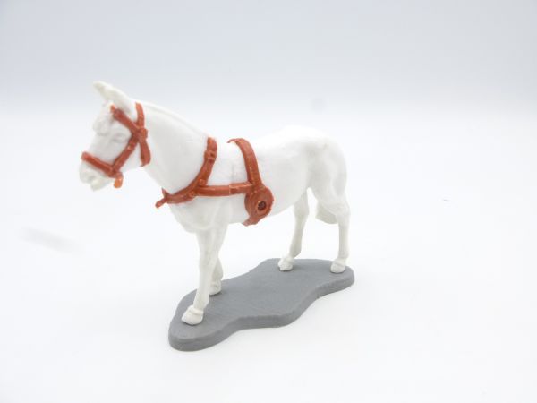 Timpo Toys Coach horse, white with brown bridle