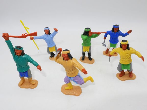 Timpo Toys Satz Apachen zu Fuß (6 Figuren)