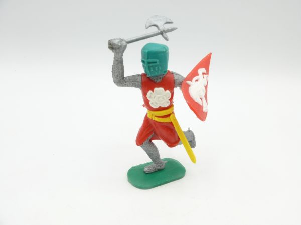 Timpo Toys Medieval knight with rare dark green head (original)
