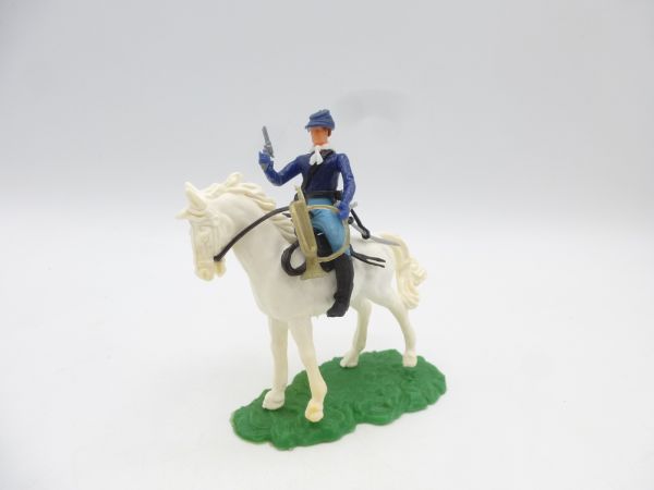Elastolin 5,4 cm Union Army Soldier on horseback with pistol + trumpet