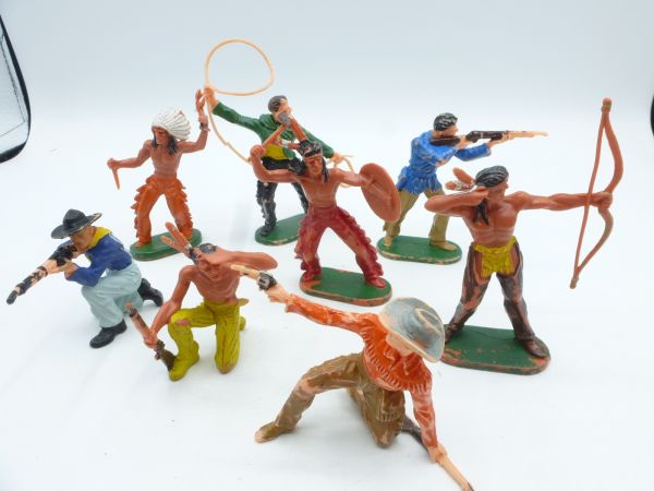 Elastolin Set of soft plastic figures - used, see photo