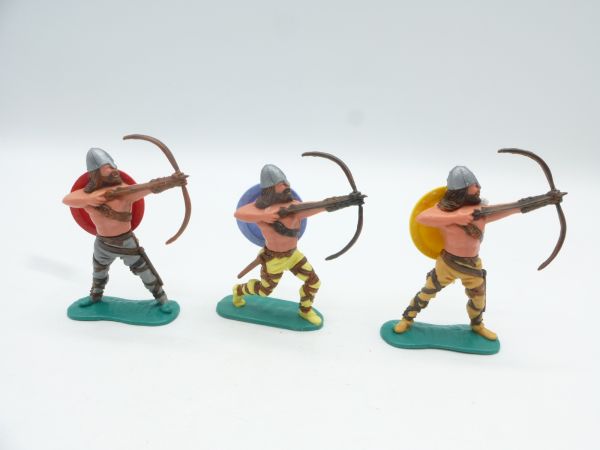 Timpo Toys 3 Bogenschützen mit unterschiedlichen Schilden