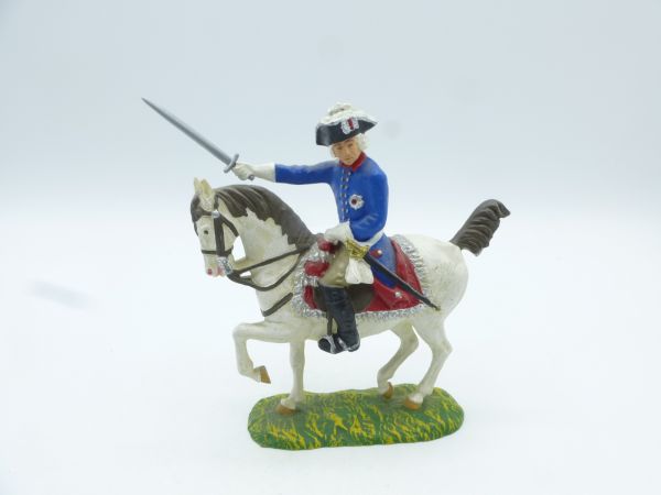 Preiser 7 cm Prussians: Old Fritz on horseback, No. 9100 - top condition