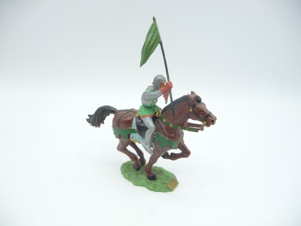 Starlux Knight riding with flag - great early figure, very nice painting