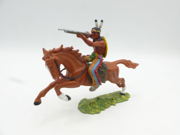 Preiser 7 cm Indianer zu Pferd mit Gewehr, Nr. 6845 - ladenneu