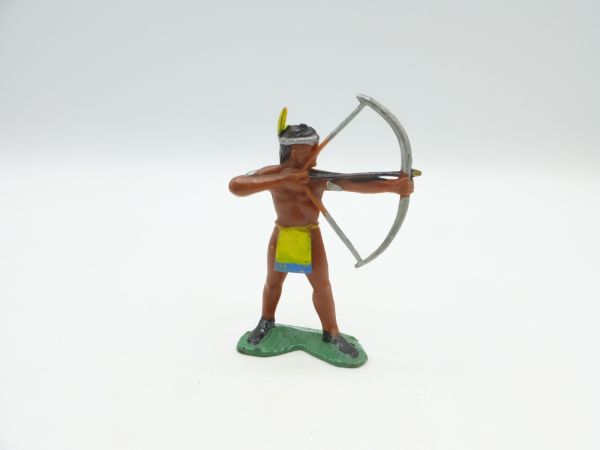Heimo Indianer stehend, Bogenschütze, Bogen silber (Hartplastik)