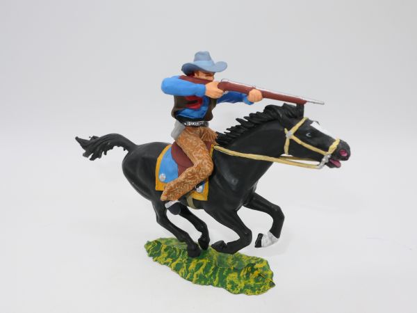 Preiser 7 cm Cowboy zu Pferd mit Pistole, Nr. 6992 - OVP, ladenneu