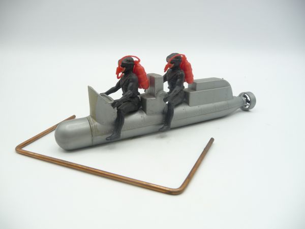 Timpo Toys Submarine with divers (red bottles) - with original price tag