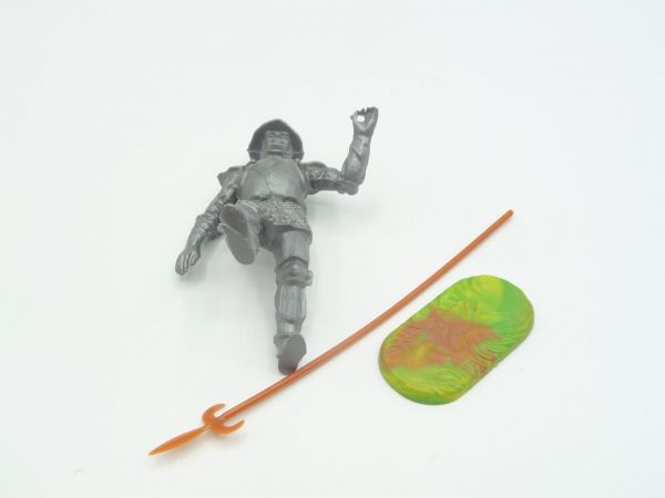 Elastolin 7 cm (Blank Figure) Knight walking, silver