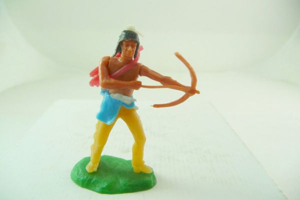 Elastolin 5,4 cm Indian standing with bow + 2 weapons