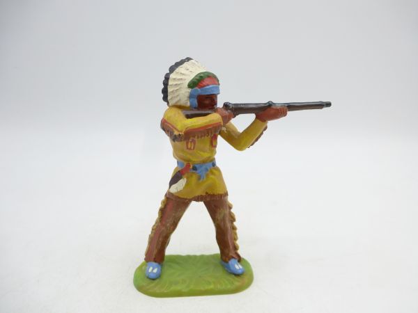 Elastolin 7 cm Indianer stehend, Gewehr schießend, Nr. 6840, Bem. 2