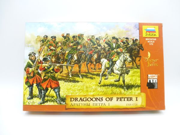 Zvezda 1:72 Dragoons of Peter I, 1701-1721, No. 8072 - orig. packaging, on cast