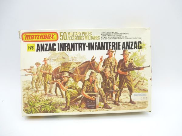 Matchbox 1:76 Anzac Infantry, Nr. P 5008 - OVP, fast alle Figuren am Guss
