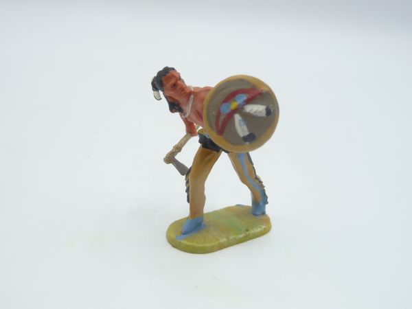 Elastolin 4 cm Indian going ahead with tomahawk, No. 6824 - early painting