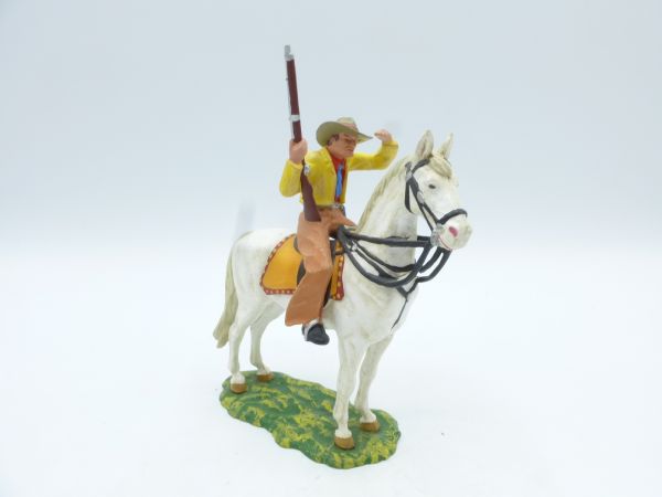 Preiser 7 cm Cowboy on horseback peering, No. 6994 - brand new