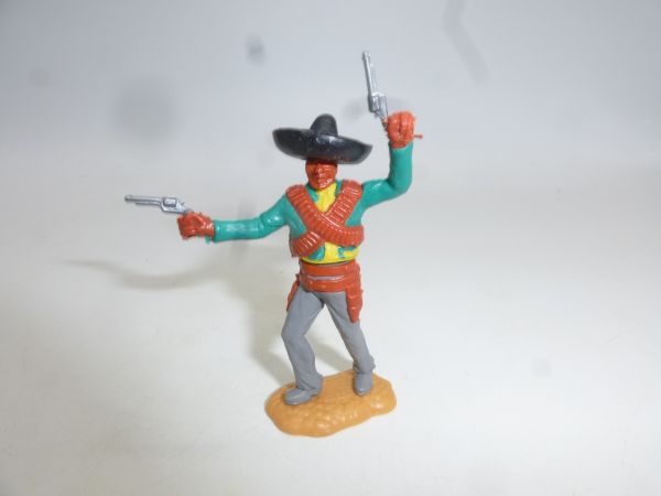 Timpo Toys Mexikaner stehend, grün, 2 Pistolen wild schießend