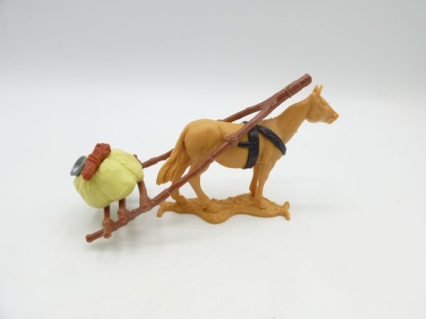Timpo Toys Pferd mit Ladung (beige/gelb)