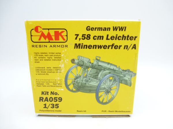 CMK 1:35 German WW I 7,58 cm Light mine launcher Resin