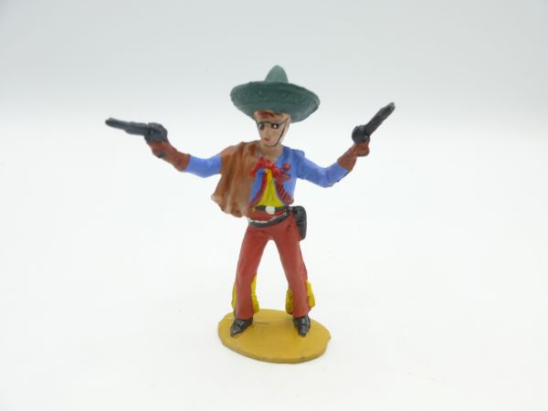 Merten Mexican standing with 2 pistols firing - great painting