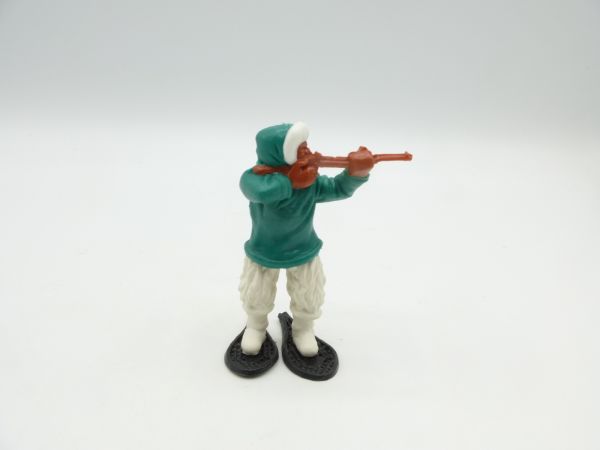 Timpo Toys Eskimo schießend, grün mit weißen Beinen