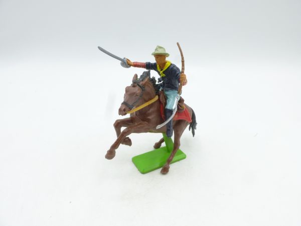 Britains Deetail Soldier 7th Cavalry riding with sabre + rifle