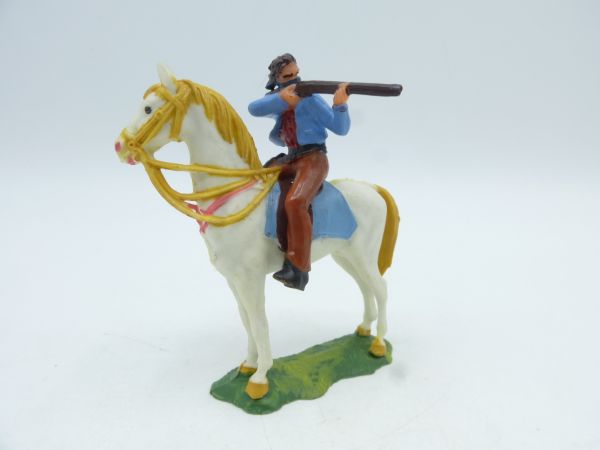 Elastolin 4 cm Bandit on horseback with rifle, No. 7000
