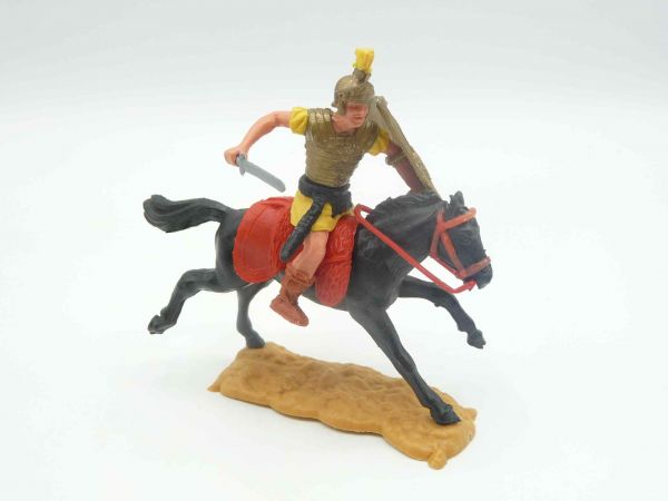 Timpo Toys Römer reitend gelb, mit Kurzschwert