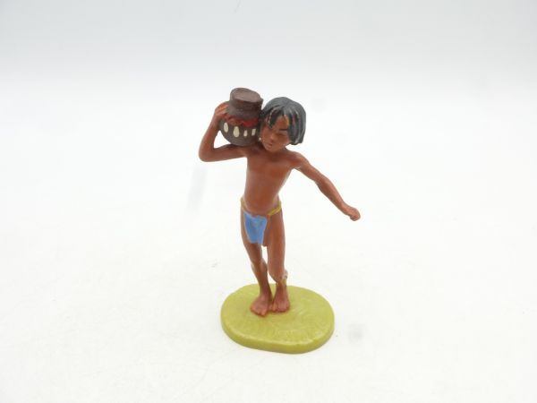 Elastolin 7 cm Indian child with jug, No. 6805 - brown lid