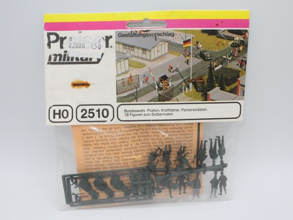 Preiser H0 Military, Bundeswehr, Posten, Kraftfahrer, Panzersoldaten, Nr. 2510