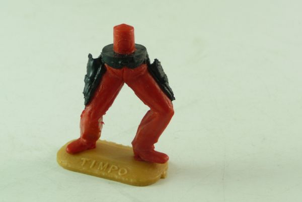 Timpo Toys Cowboy's lower part 2nd version, red with black holsters