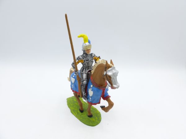 Preiser 7 cm Knight on horseback, lance high, No. 8965 - brand new with orig. packaging