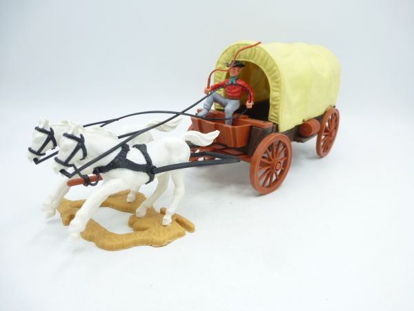 Timpo Toys Planwagen mit Kutscher 3. Version - tolles Kutscheroberteil