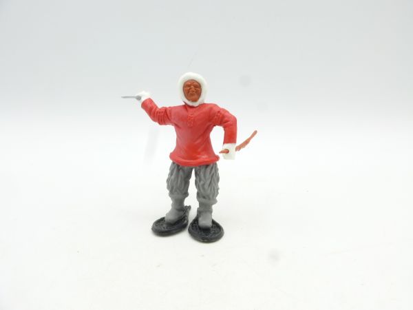 Timpo Toys Eskimo, red, with knife + rifle