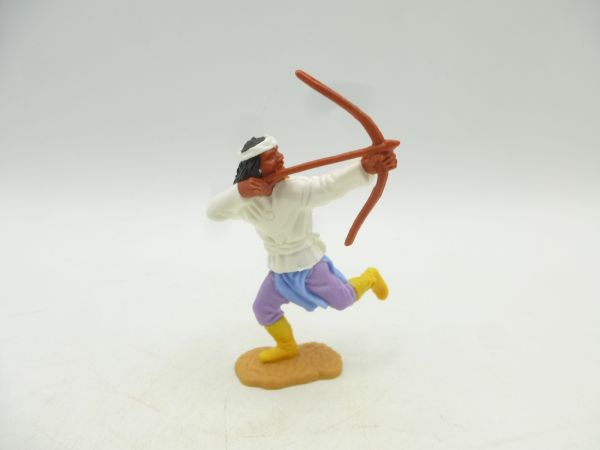 Timpo Toys Apache weiß (Bogenschütze) laufend, fliederfarbene Hose