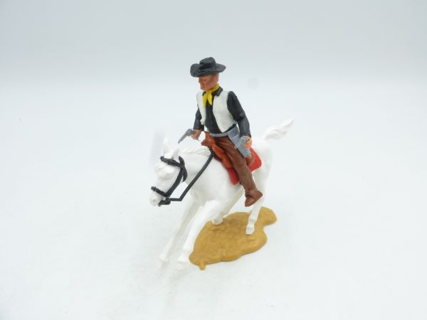 Timpo Toys Cowboy 3rd version riding, shooting 2 pistols