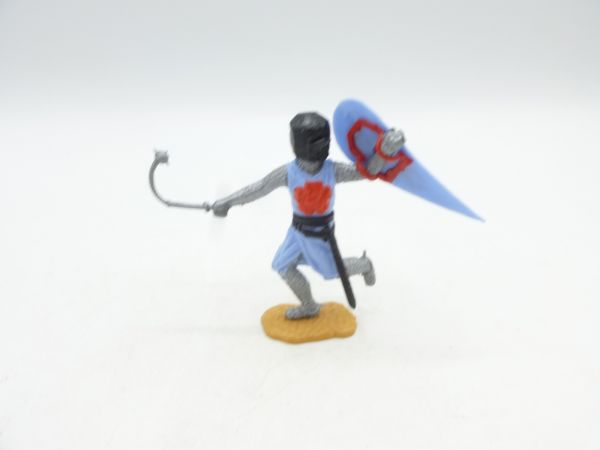 Timpo Toys Medieval Knight walking, light blue, black head
