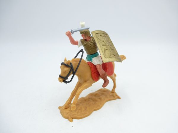 Timpo Toys Römer reitend, weiß mit Kurzschwert