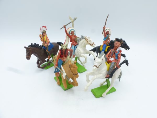 Britains Deetail Indianerreiter (5 verschiedene Figuren) - schönes Set