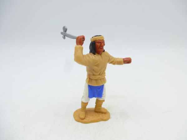 Timpo Toys Apache (beige) lunging with tomahawk