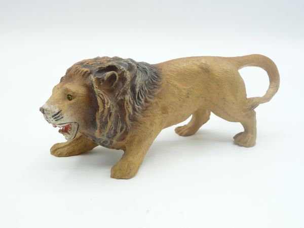 Elastolin Masse Löwenmännchen angreifend - tolle Figur, tolle Bemalung