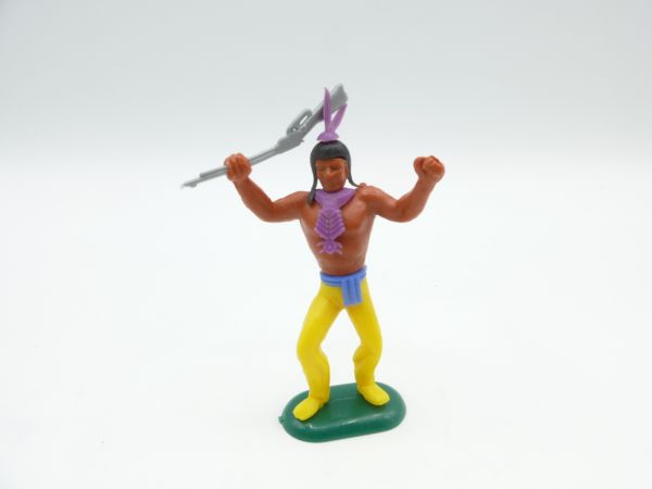 Crescent Toys Indian standing, striking with rifle