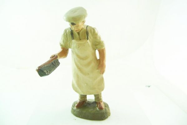Elastolin composition Camp life: baker with hand broom, size 10 cm