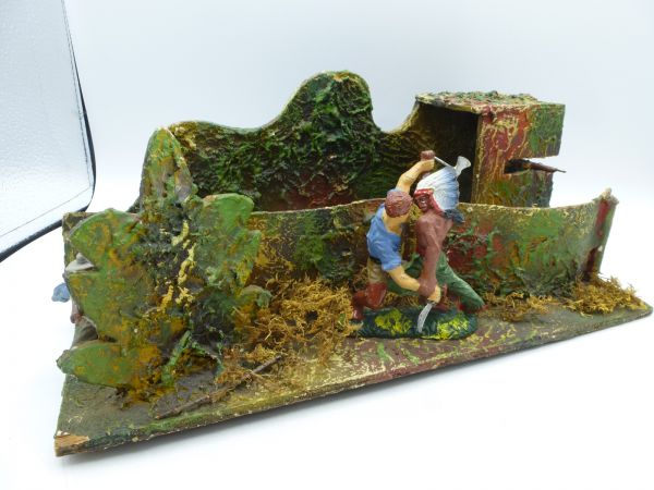 Beautiful Elastolin diorama for Wild West scenes or WW II